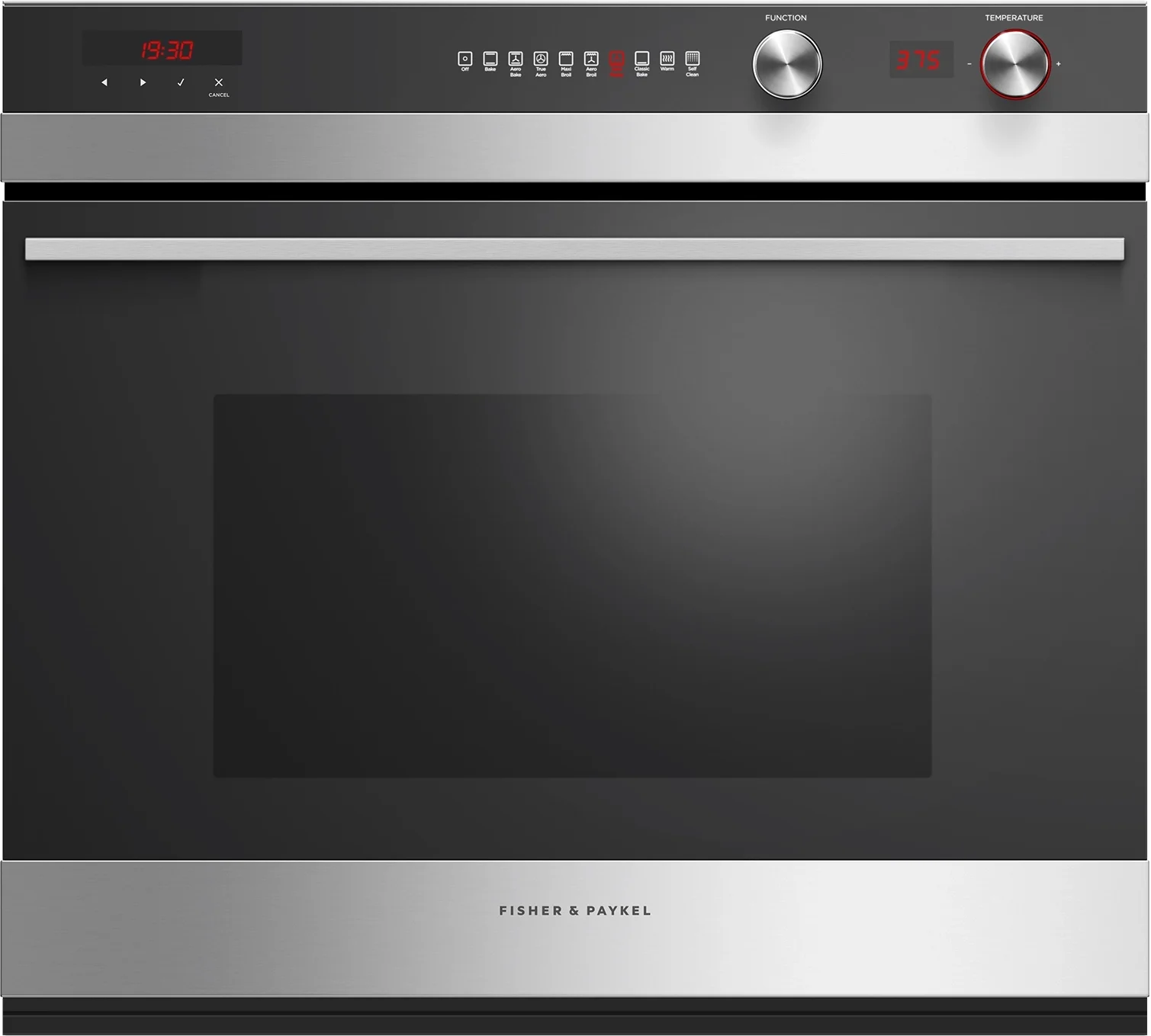 Fisher Paykel Contemporary 30" 4.1 cu. ft. Brushed Stainless Steel Electric Single Oven with 9 Functions