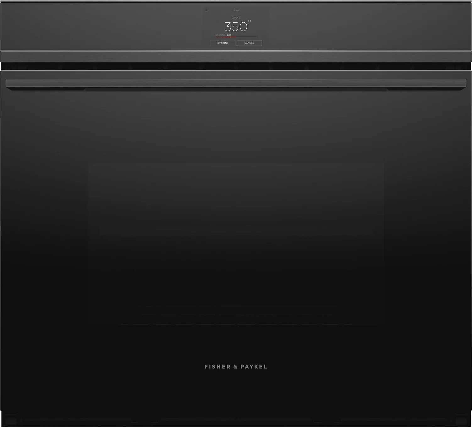 Fisher Paykel Series 9 Minimal 30" 4.1 cu. ft. Black Touchscreen Control with 17 Functions Self Clean Single Wall Oven