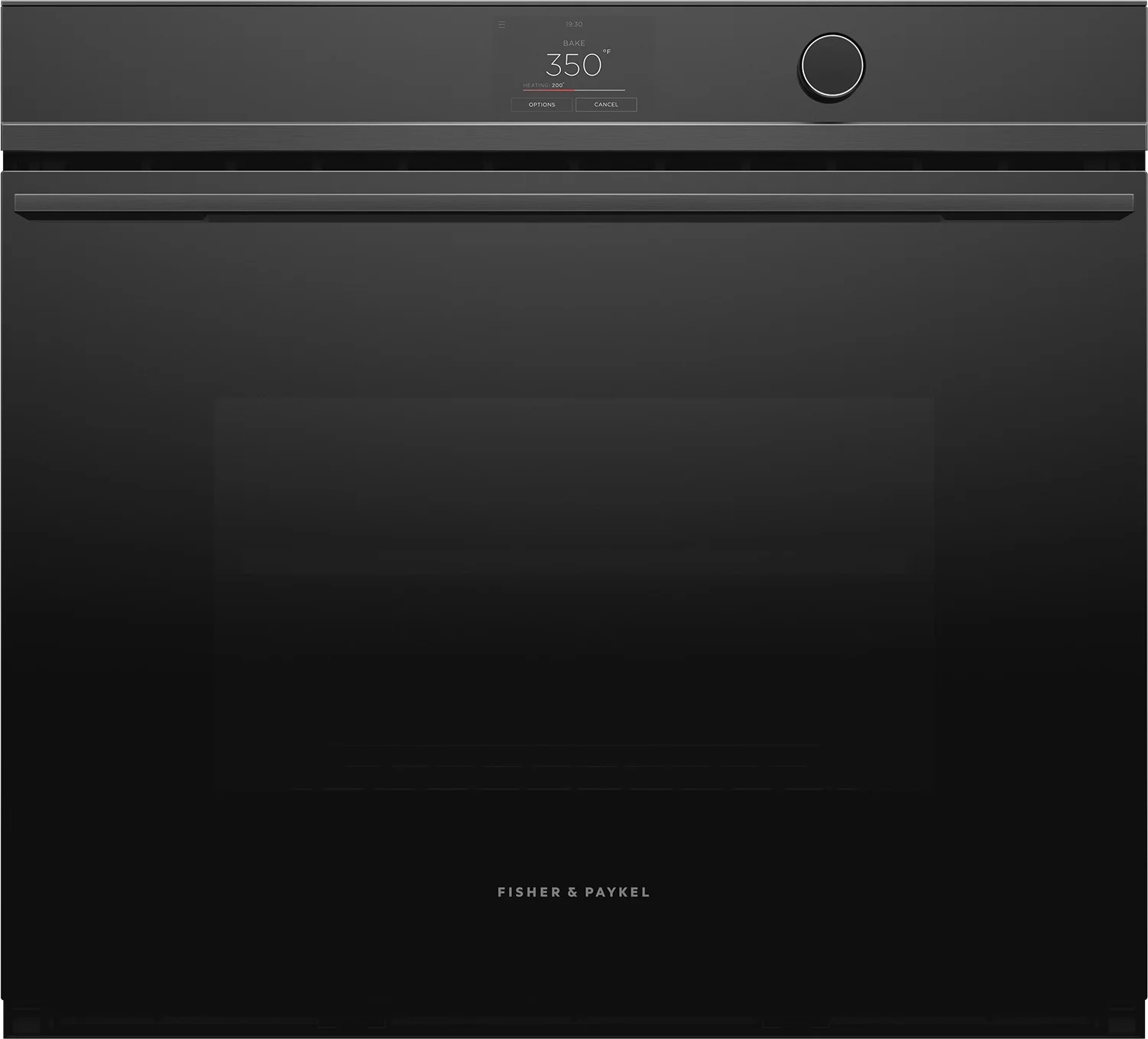 Fisher Paykel Series 9 Minimal 30" 4.1 cu. ft. Black Touchscreen & Knob Control with 17 Functions Self Clean Single Wall Oven