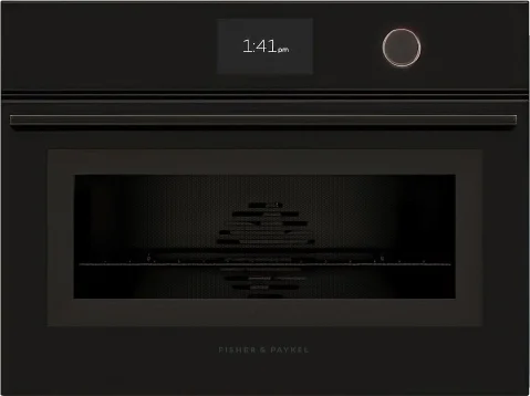 Fisher Paykel OM24NMTDB1 24 Inch Convection Speed Oven, 22 Function, Touch Screen Black Glass