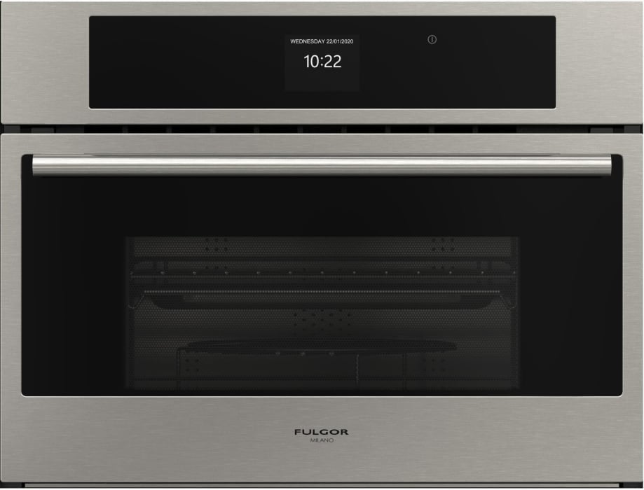 Fulgor Milano F7DSPD24S1 Distinto Series 24 Inch Stainless Steel 1.2 cu. ft. Total Capacity Electric Single Wall Oven/Microwave Combo Oven