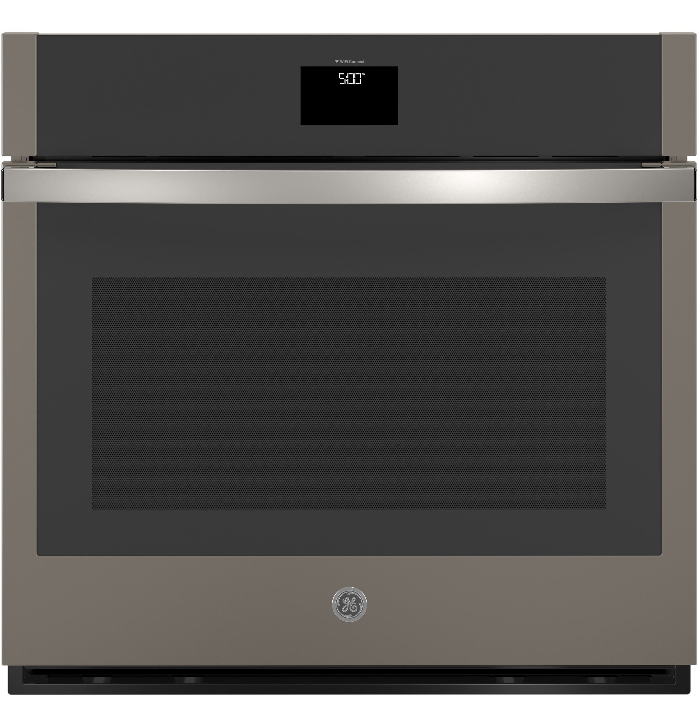 GE 30 Inch Smart Built-In Wall Oven with 5.0 cu. ft. Capacity, True European Convection, Air Fry, Temperature Probe, Hidden Bake Element, Proof Mode, LCD Display, Self Clean, Control Lock, Sabbath Mode, OU/CRC Certified and ADA Compliant: Black/stainlesssteel