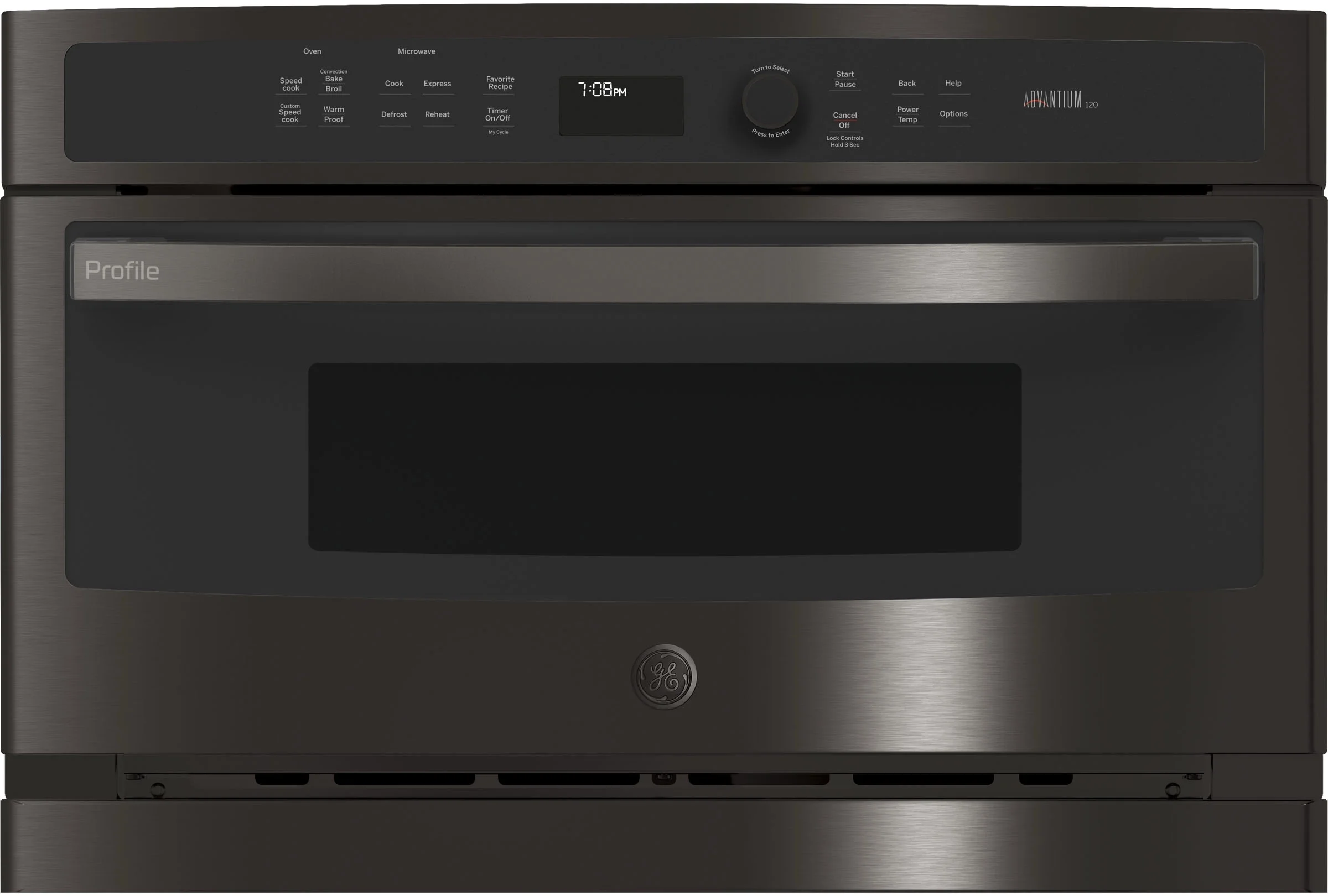 GE Profile PSB9120BLTS Profile Advantium Series 30 Inch Black Stainless Steel Electric Single Wall  Oven
