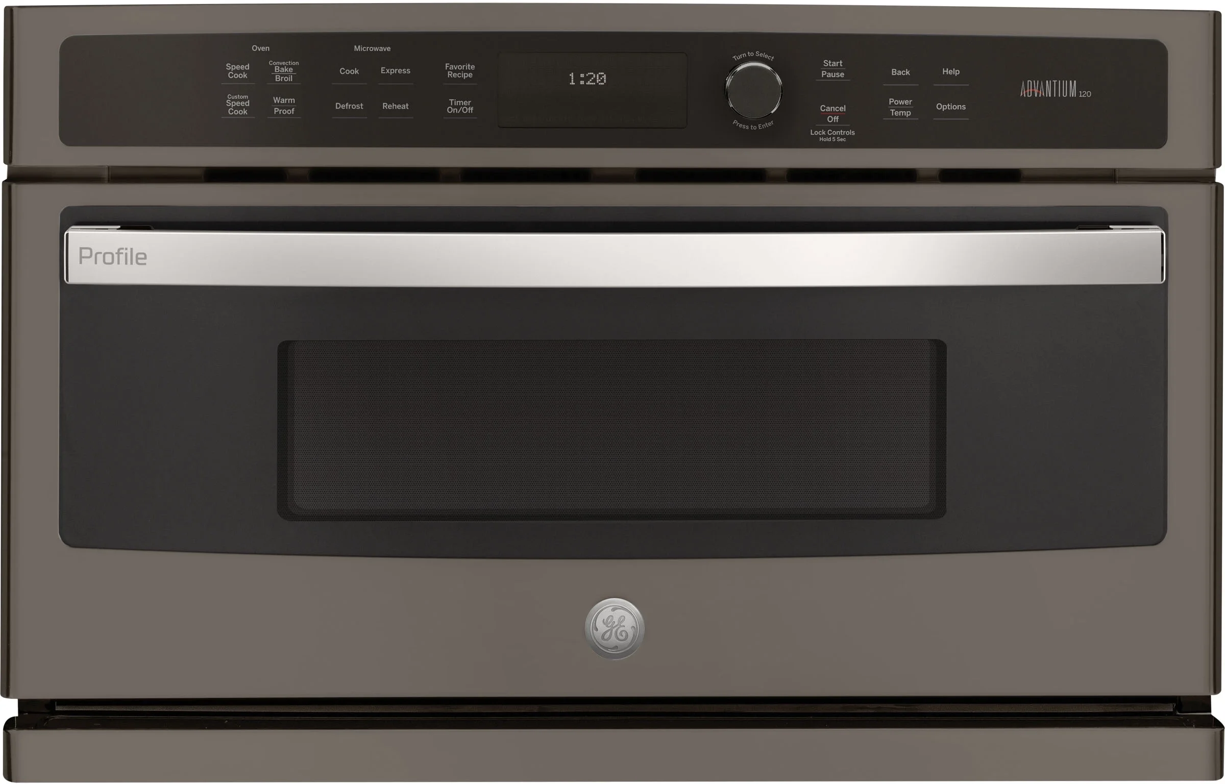 GE Profile Advantium 30" Slate Electric Single Wall Oven - Convection - Speed Oven