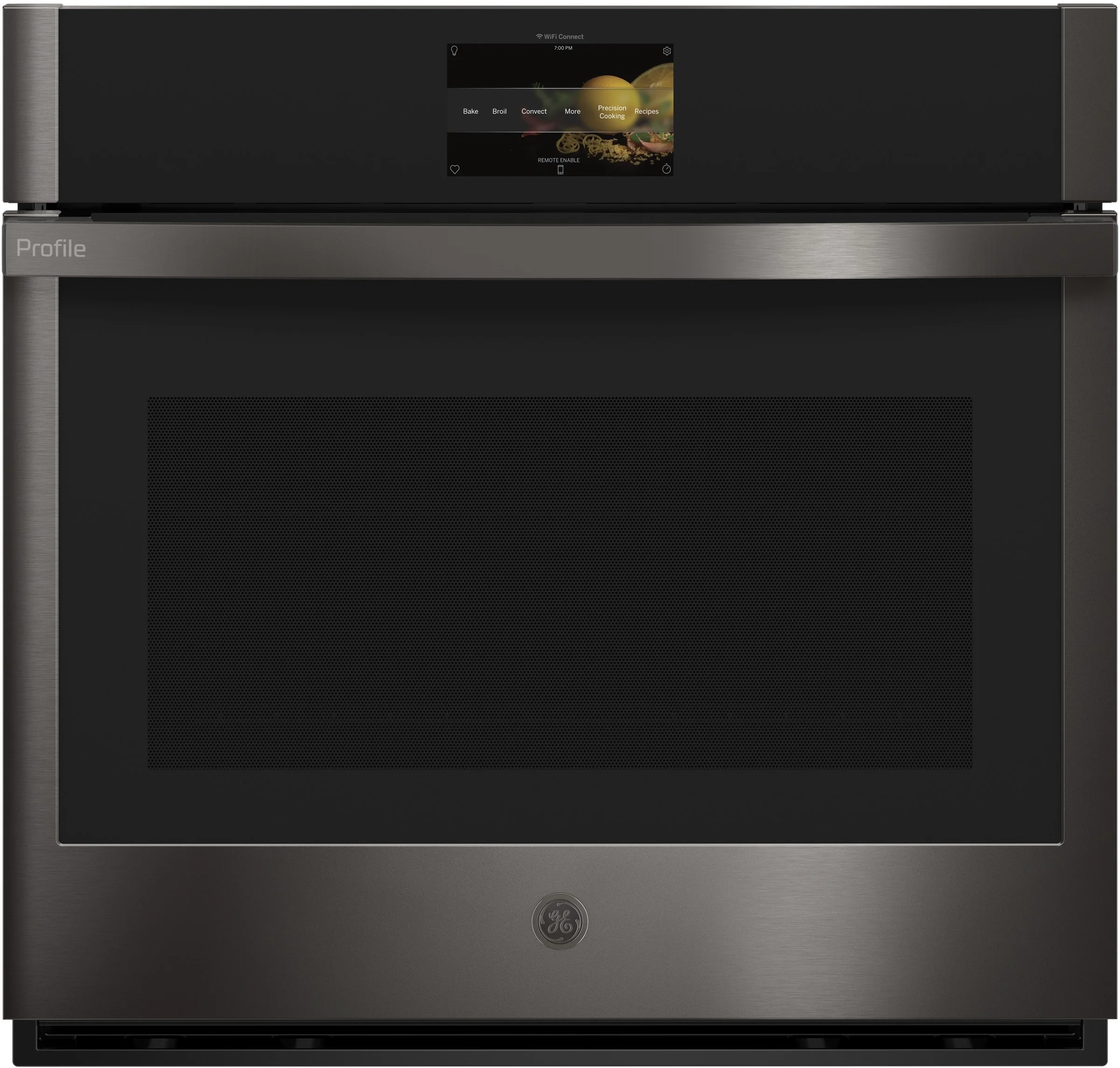 GE Profile 30" Black Stainless Steel Electric Single Wall Oven - Convection
