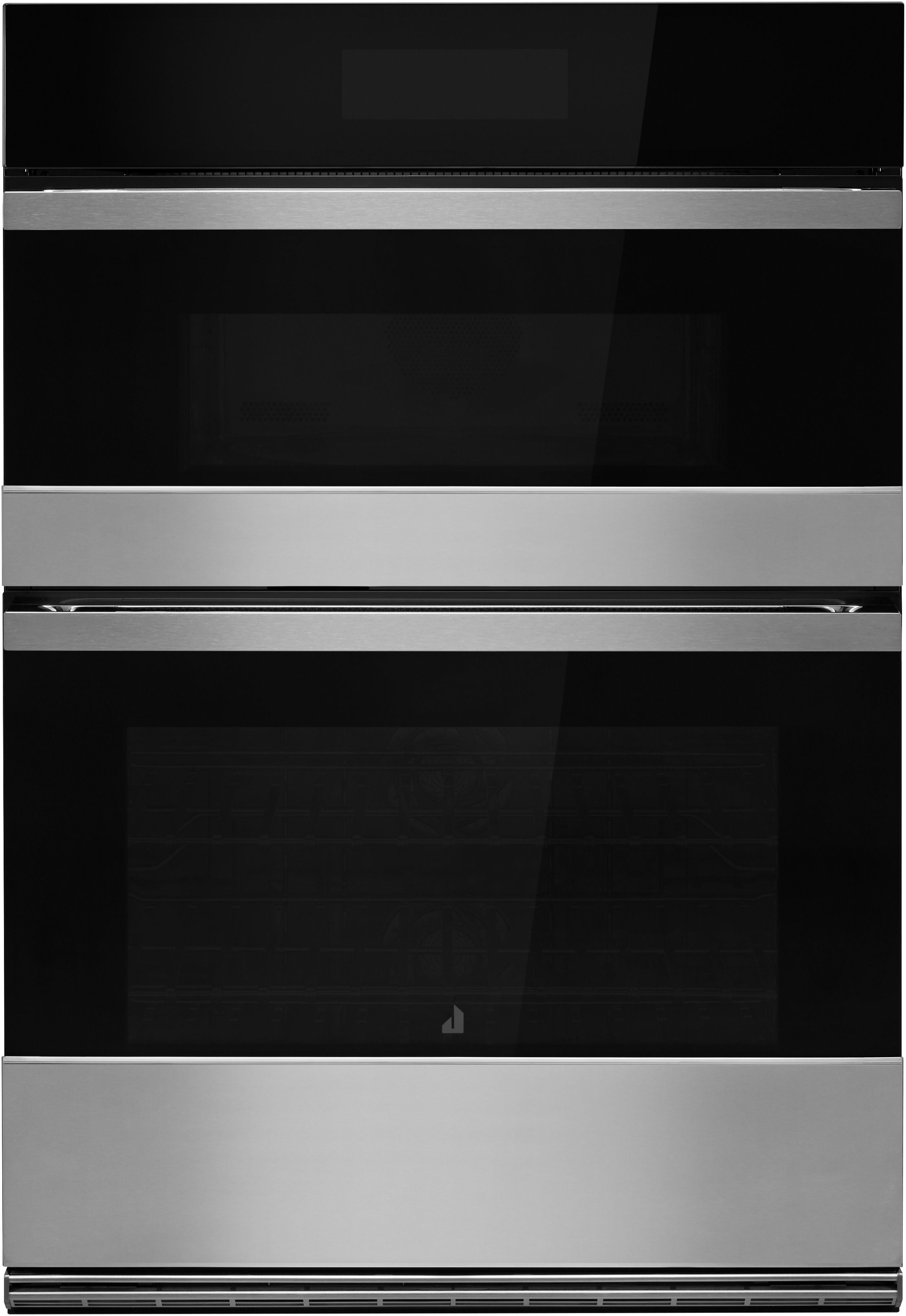 Jenn Air 30 Inch Double Combination Smart Electric Wall Oven with 6.4 cu. ft. Oven Capacity, V2? Vertical Dual-Fan True Convection, Air Fry, Speed-Cook and 7.8 Full-Color Ultra Wide LCD Display: Noir