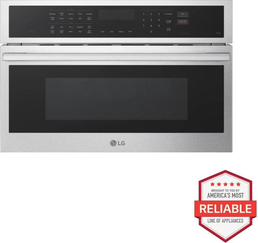 LG 30 Inch 1.7 Cu. Ft. Built-In Microwave With Convection And Air Fry: Stainless Steel