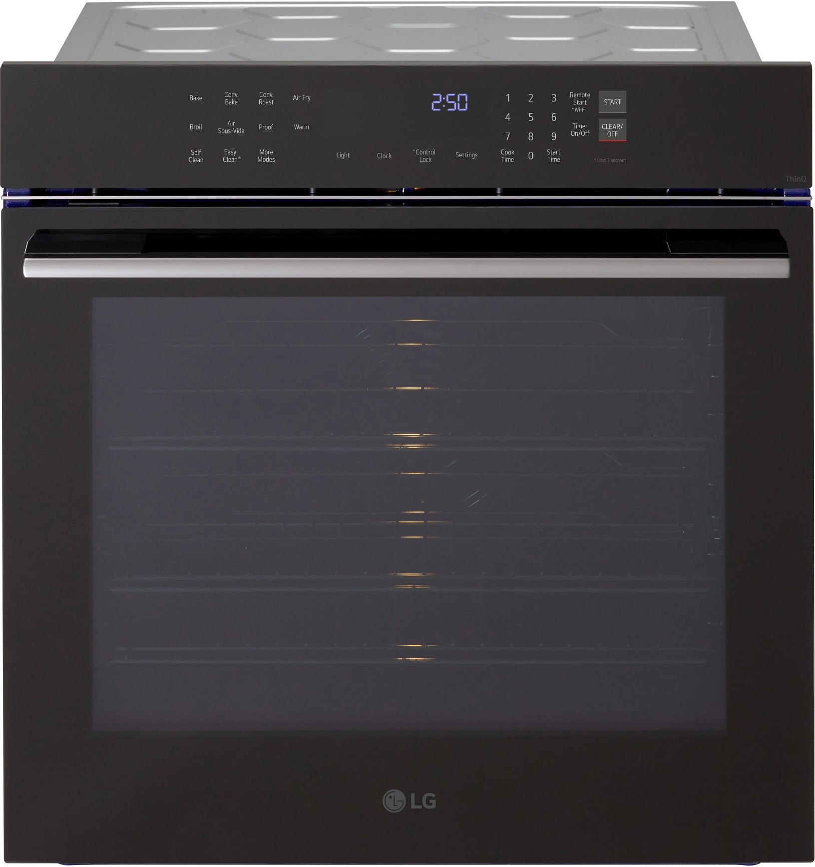 LG WSED3023B 24 Inch, 3.0 cu. ft. Smart Compact Single Electric Wall Oven Black