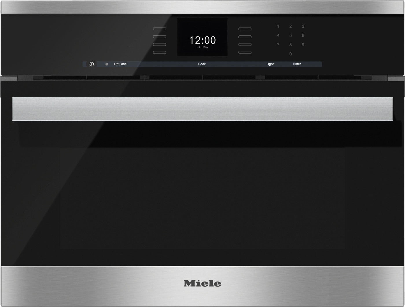 Miele DGC66001XL SensorTronic Series 24 Inch Clean Touch Steel Electric Single Wall Steam  Oven
