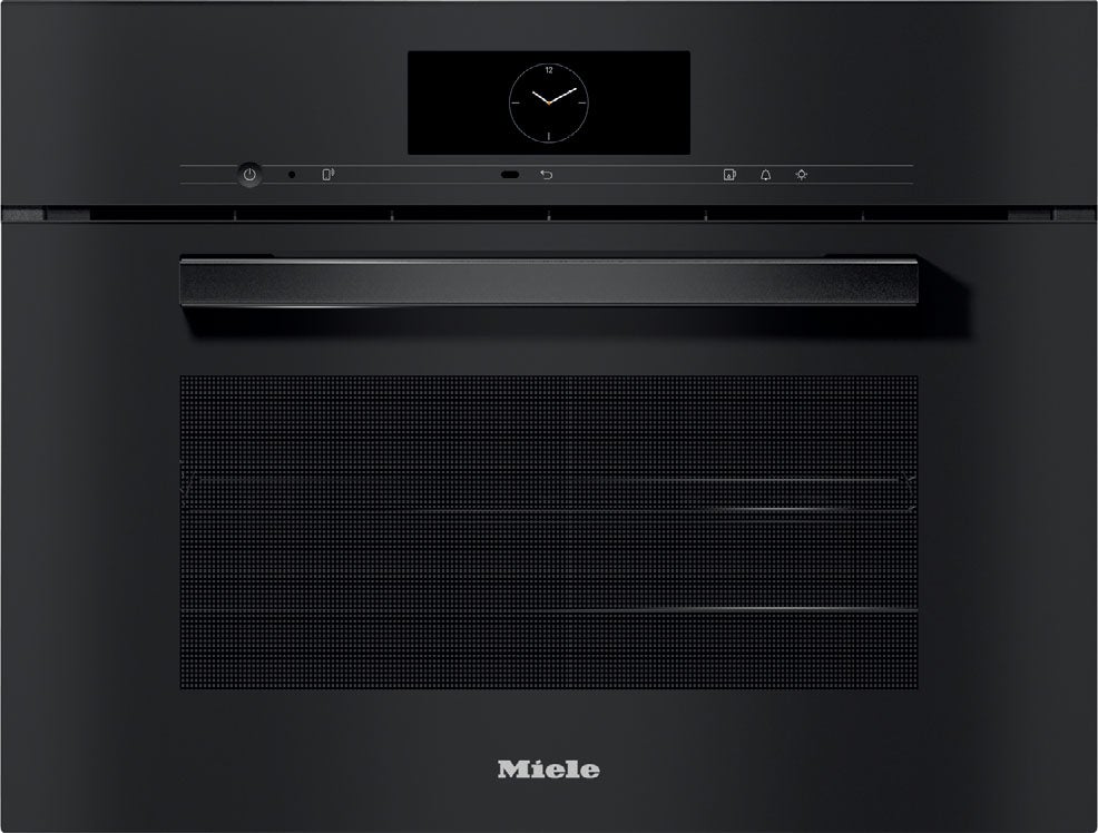 Miele DGC7840OB VitroLine Series 24 Inch Obsidian Black Electric Single Wall Steam Oven
