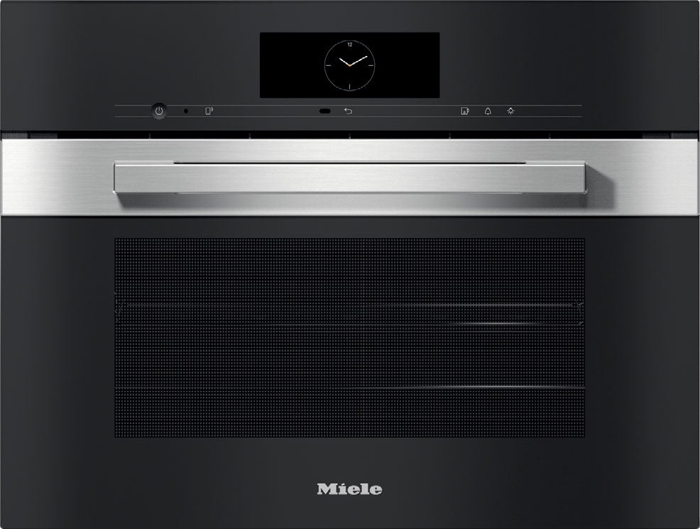Miele DGC7845CTS PureLine Series 24 Inch Clean Touch Steel Electric Single Wall Steam Oven