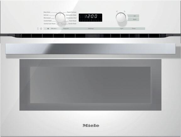 Miele H6200BMBRWS DirectSelect Series 24 Inch Brilliant White Electric Single Wall Speed Oven