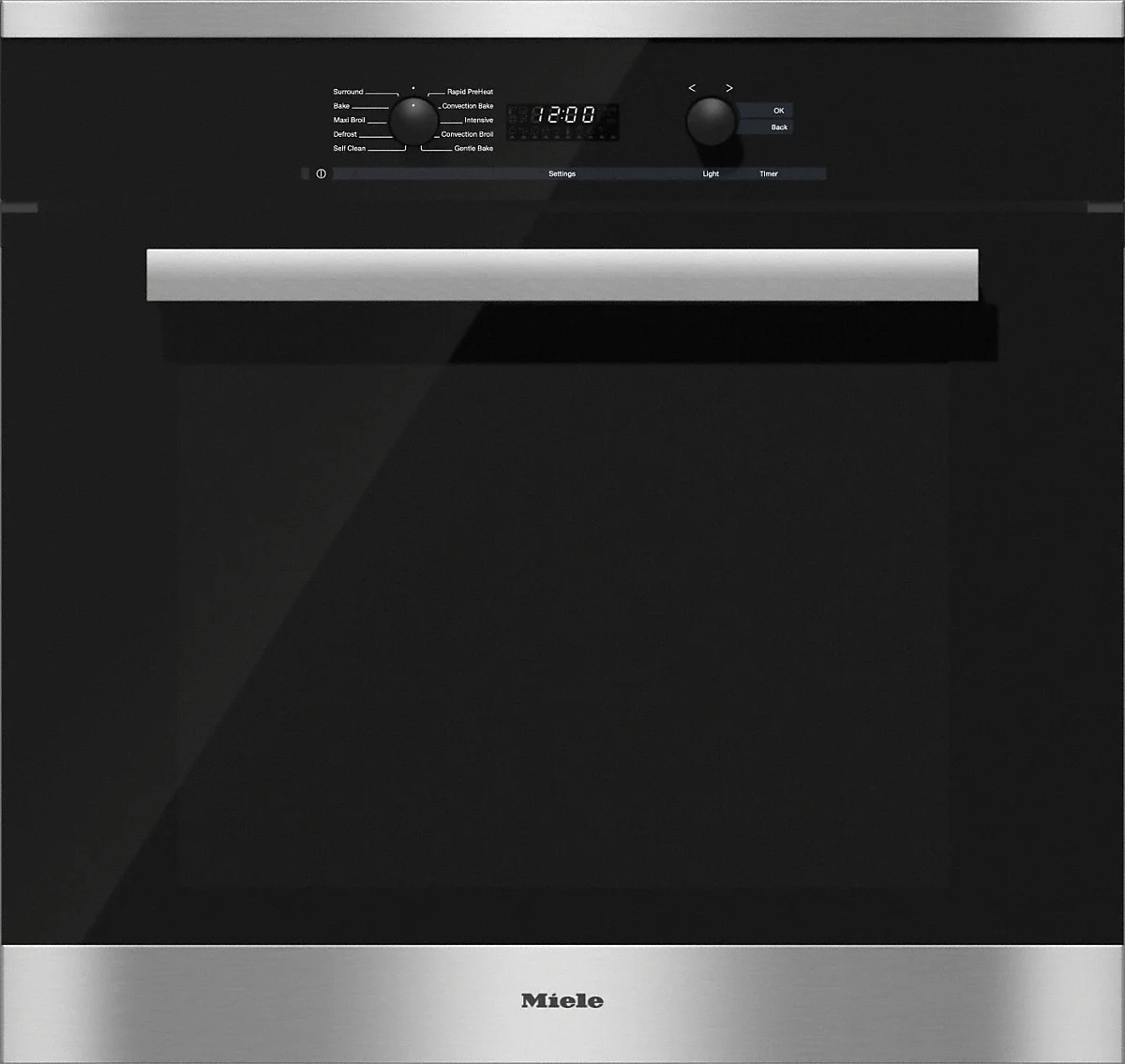 Miele H6281BP DirectSelect Series 30 Inch Clean Touch Steel Electric Single Wall Oven