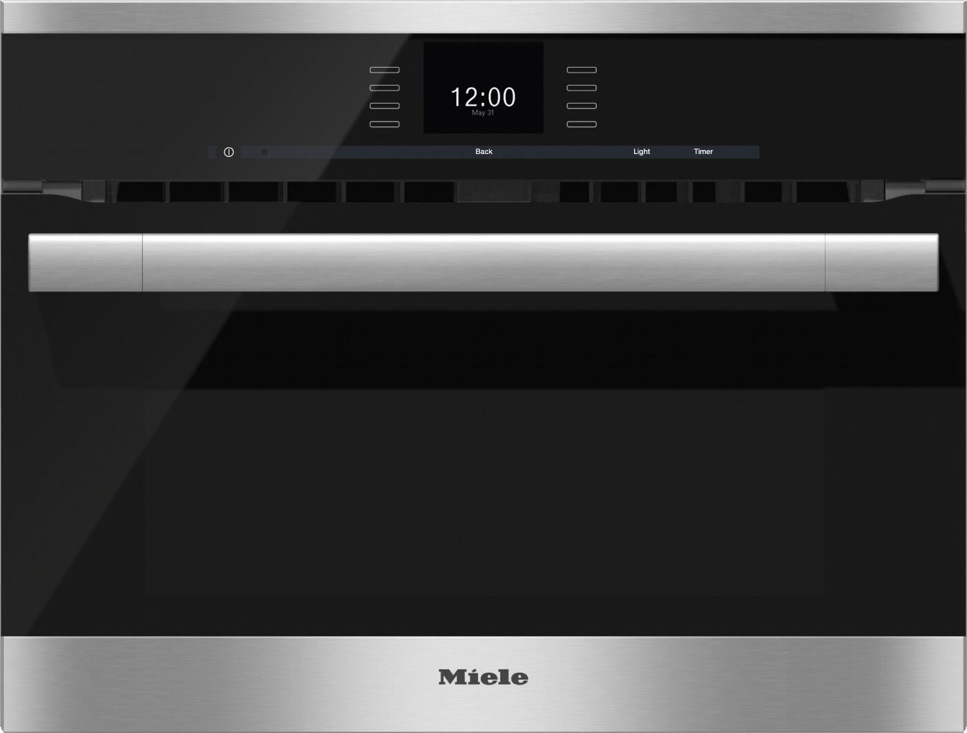 Miele H6500BM SensorTronic Series 24 Inch Clean Touch Steel Electric Single Wall Oven