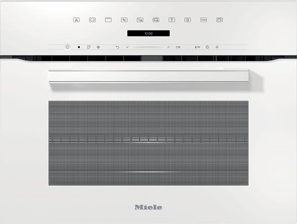Miele H7240BMBW VitroLine Series 24 Inch Brilliant White Electric Single Wall Speed Oven