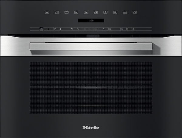 Miele H7240BMCTS PureLine Series 24 Inch Clean Touch Steel Electric Single Wall Speed Oven