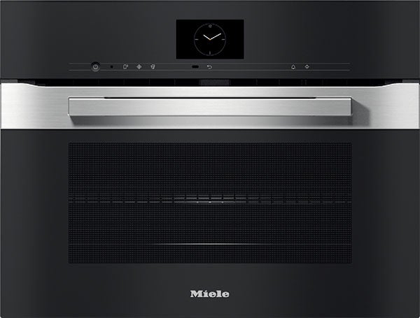 Miele H7640BM VitroLine Series 24 Inch Clean Touch Steel Electric Single Wall Speed Oven