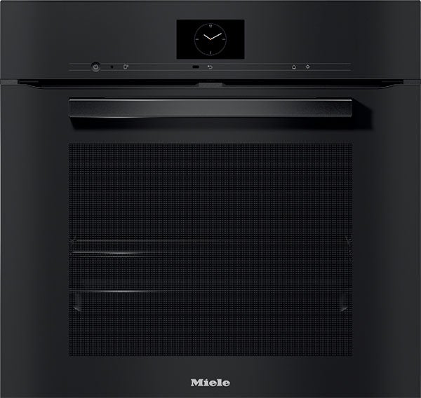 Miele H7660BPOB VitroLine Series 24 Inch Obsidian Black Electric Single Wall Oven