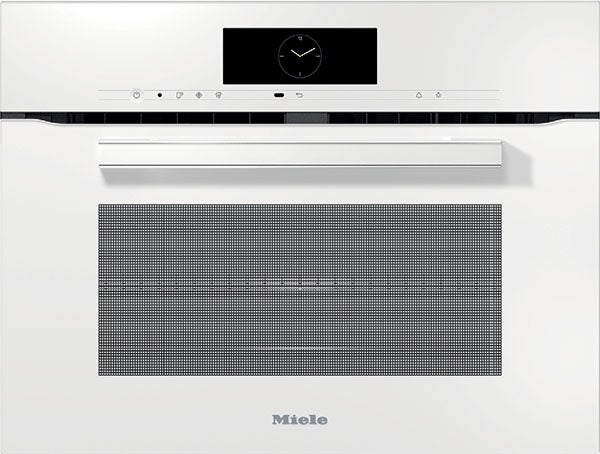Miele H7840BMBW VitroLine Series 24 Inch Brilliant White Electric Single Wall Speed Oven