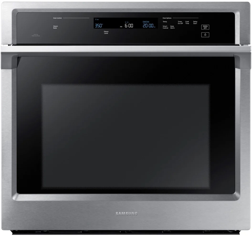 Samsung 30" Smart Single Wall Oven with Steam Cook: Stainless