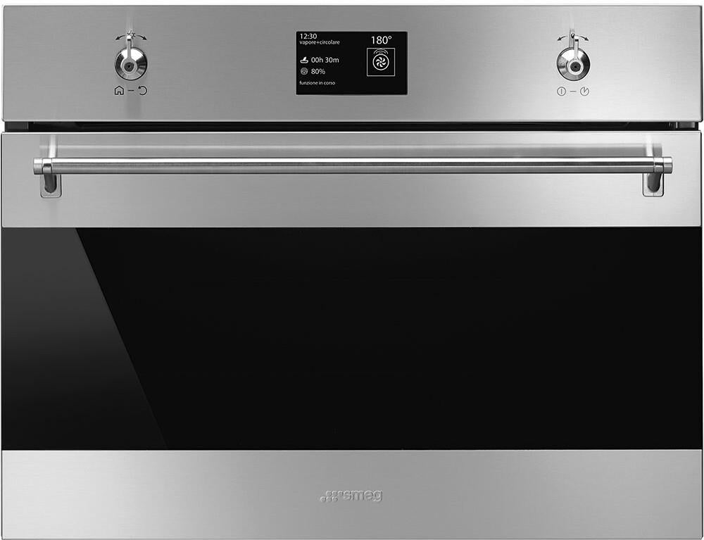 Smeg SFU4302VCX Classic Series 24 Inch Stainless Steel Electric Single Wall Steam  Oven