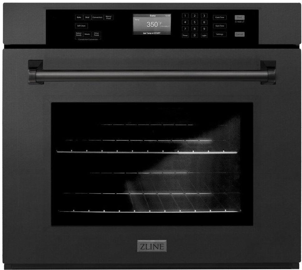 Z Line ZLINE AWS30BS 30 Inch Black Stainless Steel Electric Single Wall Oven