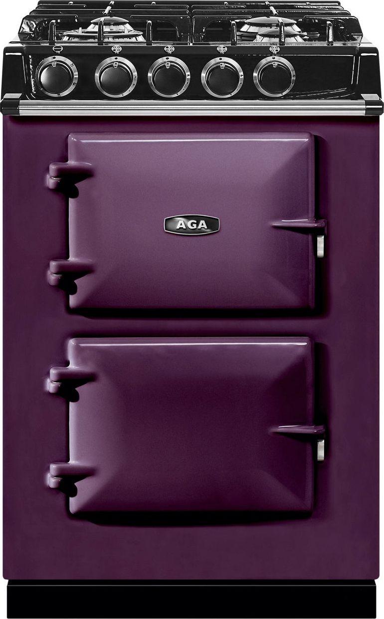AGA 24" Aubergine Dual Fuel (Natural Gas) Sealed Burner Double Oven Range