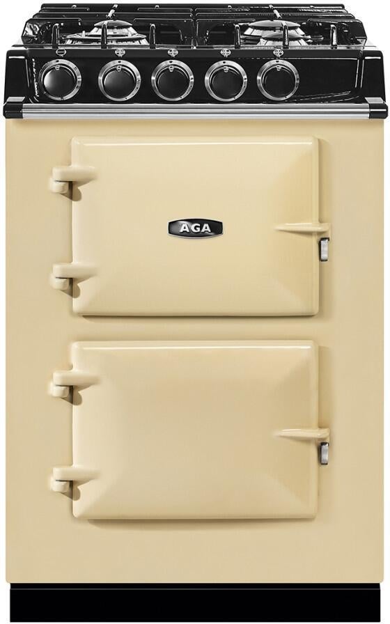 AGA 24" Cream Dual Fuel (Natural Gas) Sealed Burner Double Oven Range