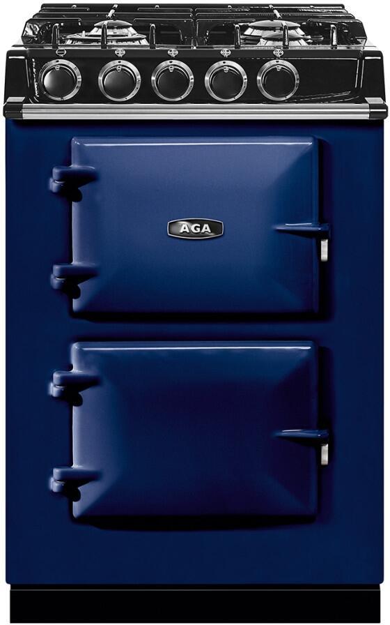 AGA 24" Dark Blue Dual Fuel (Natural Gas) Sealed Burner Double Oven Range
