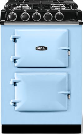 AGA 24" Duck Egg Blue Dual Fuel (Natural Gas) Sealed Burner Double Oven Range