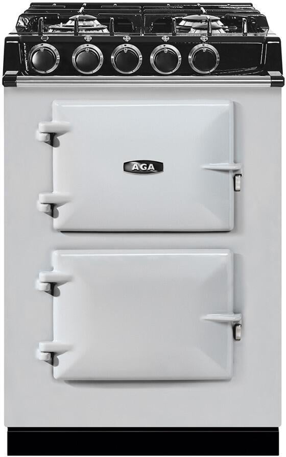 AGA 24" Pearl Ashes Dual Fuel (Natural Gas) Sealed Burner Double Oven Range