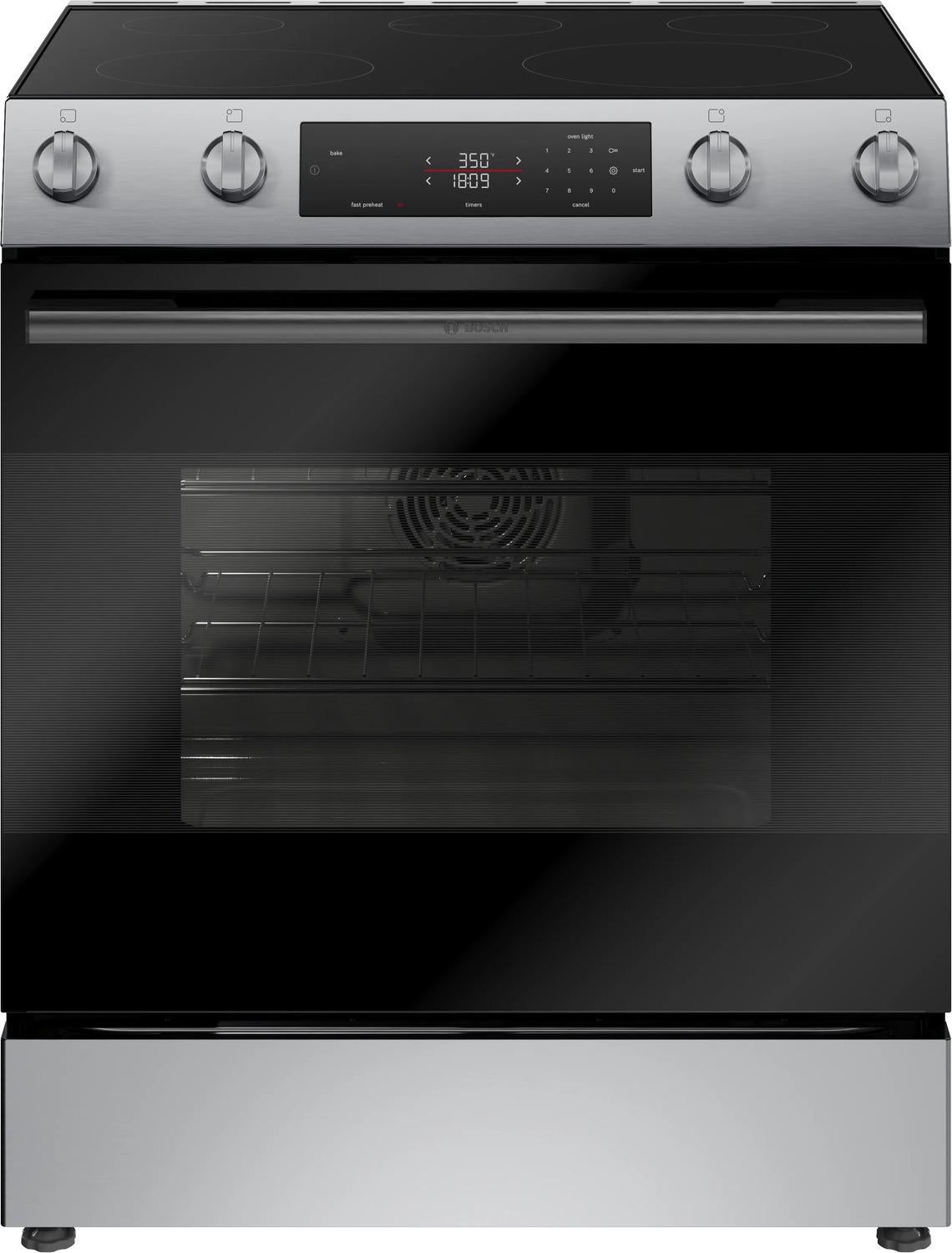Bosch HEF1050MU 30 Inch Slide-In Electric Range Stainless Steel