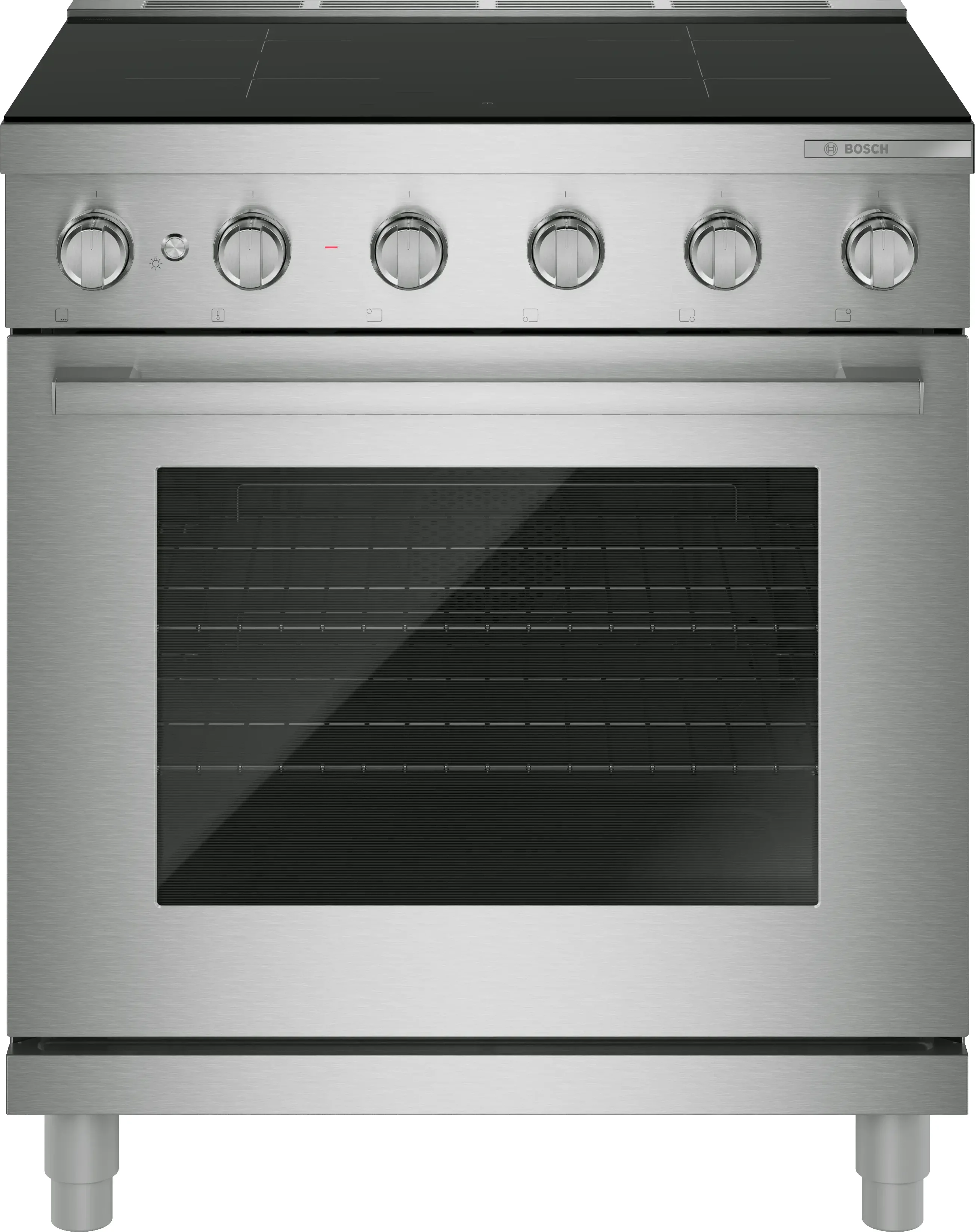 Bosch 30 Inch 500 Series Industrial Style Induction Range: Stainless Steel