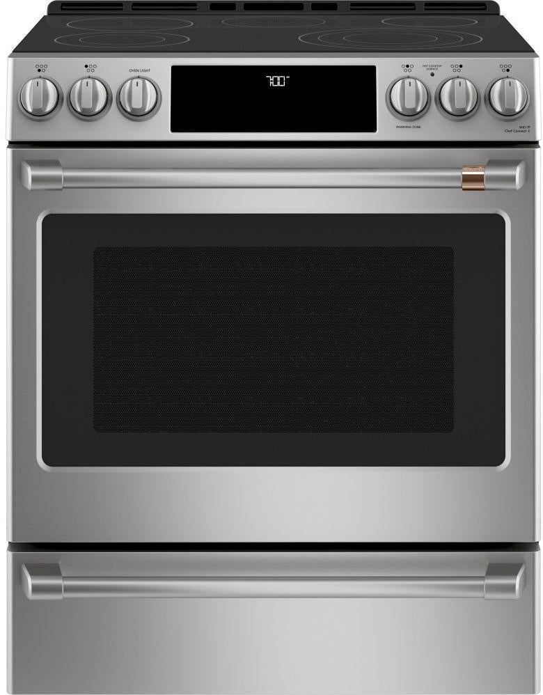 Cafe 30" Stainless Steel Smoothtop Slide-in Range - Convection