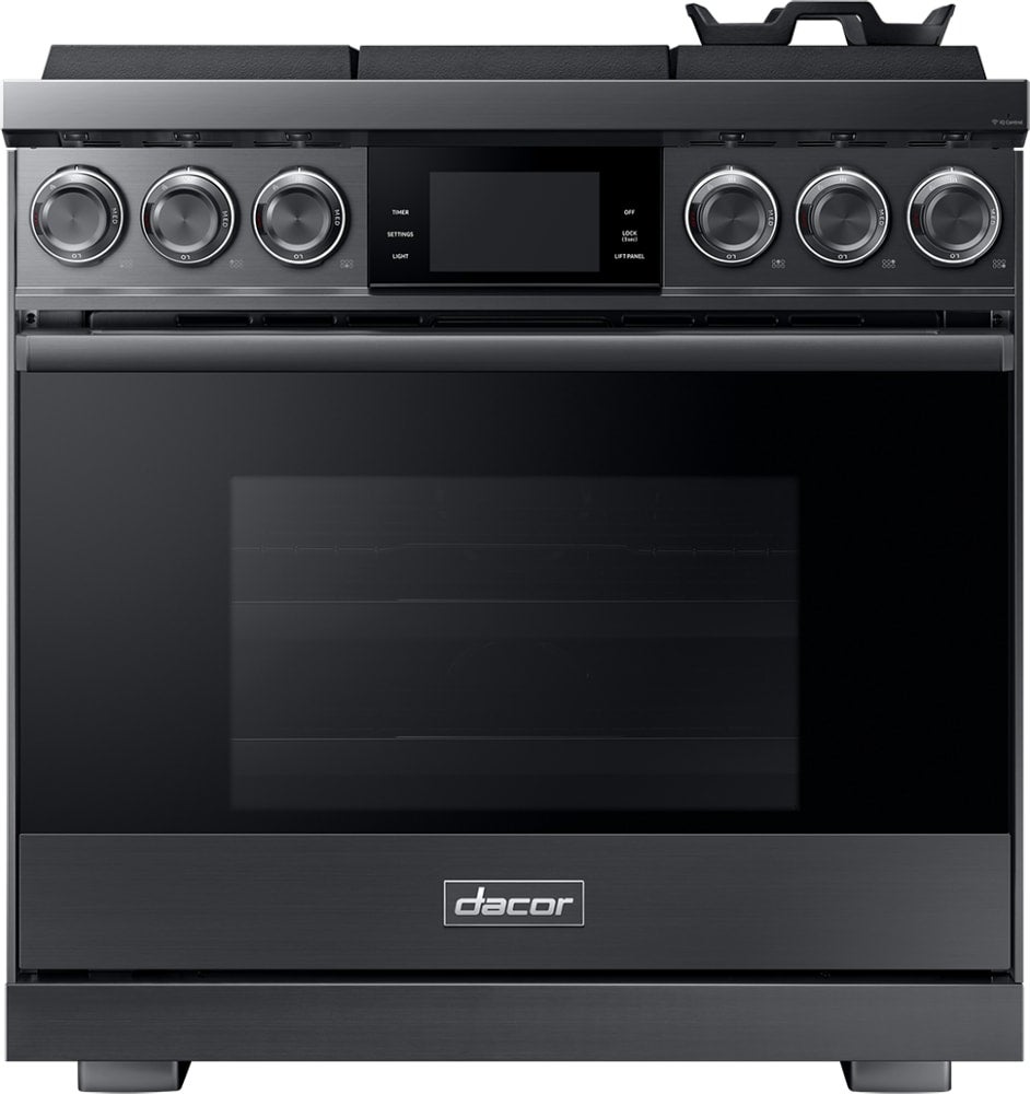 Dacor Modernist 36" Graphite Stainless Steel Natural Gas Sealed Burner Range - Convection