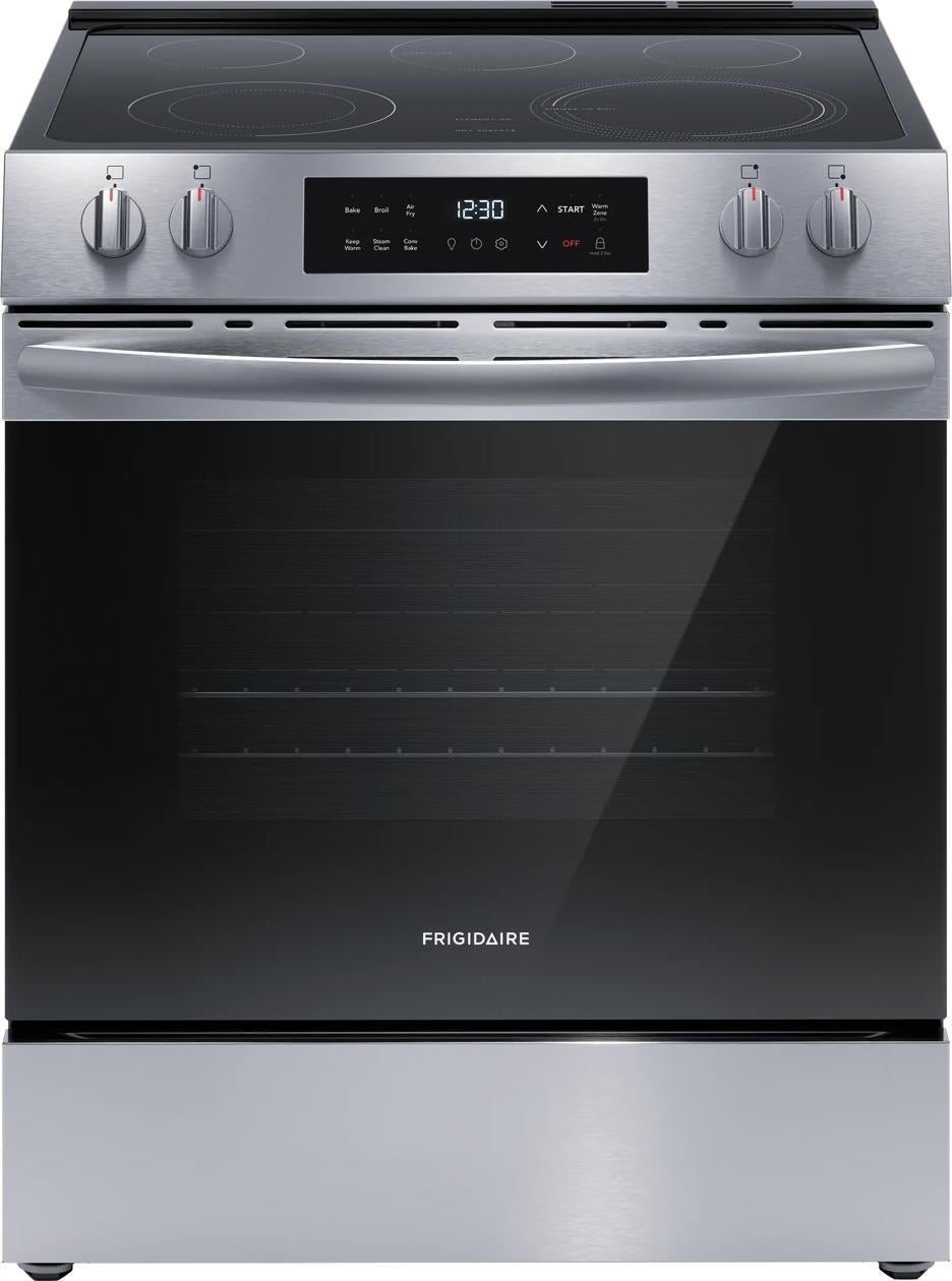 Frigidaire 30 Inch Slide-In Electric Range With Air Fry And Steam Cleaning: Stainless Steel