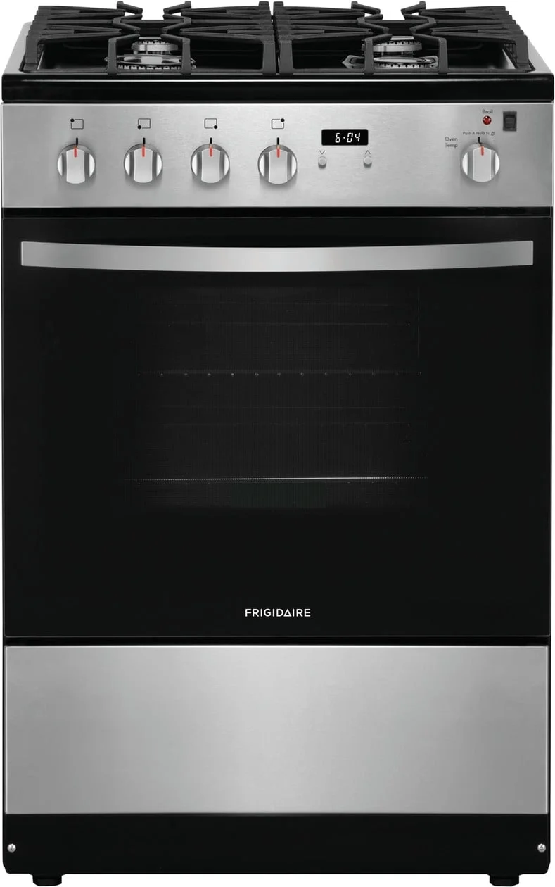Frigidaire 24" Stainless Steel Natural Gas Freestanding Sealed Burner Range - ADA Compliant