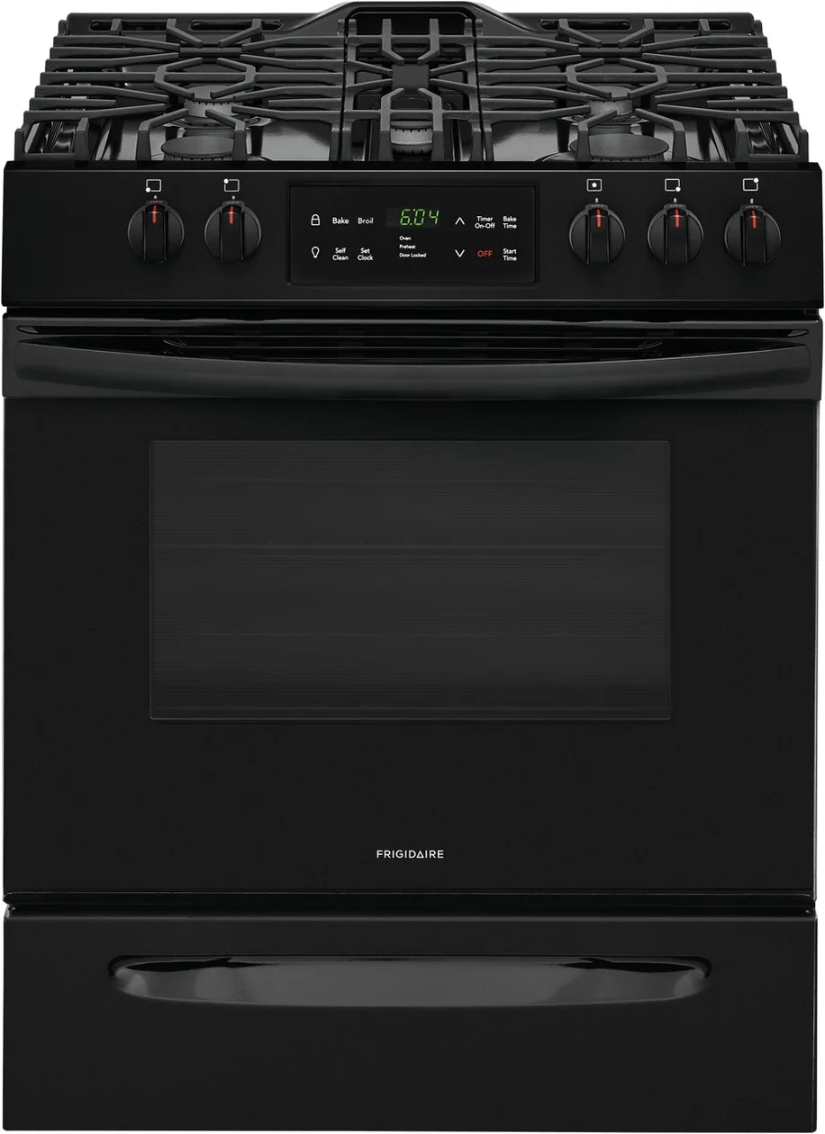 Frigidaire FFGH3054UB 30 Inch Black Slide-in Gas Range