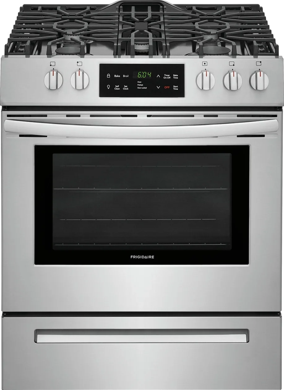 Frigidaire 30" Stainless Steel Natural Gas Freestanding Sealed Burner Range - ADA Compliant