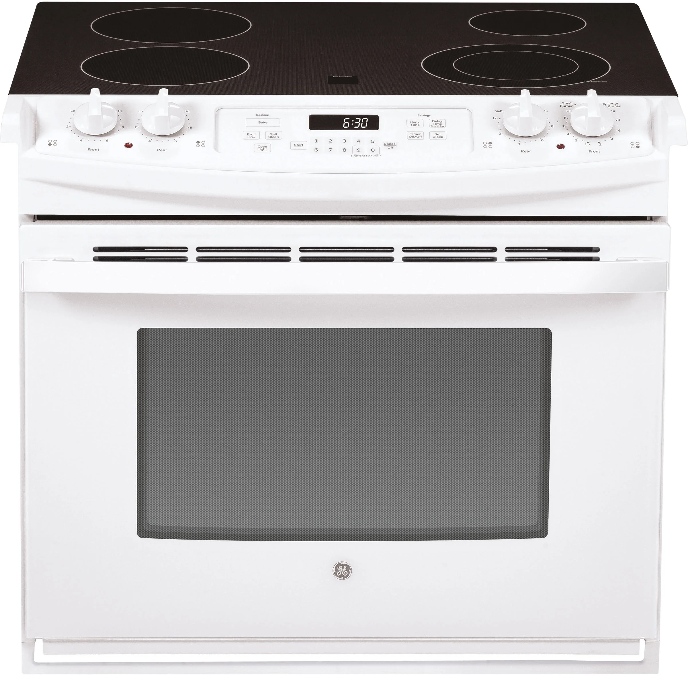 30 Inch Drop In Electric Range: White on White or True White