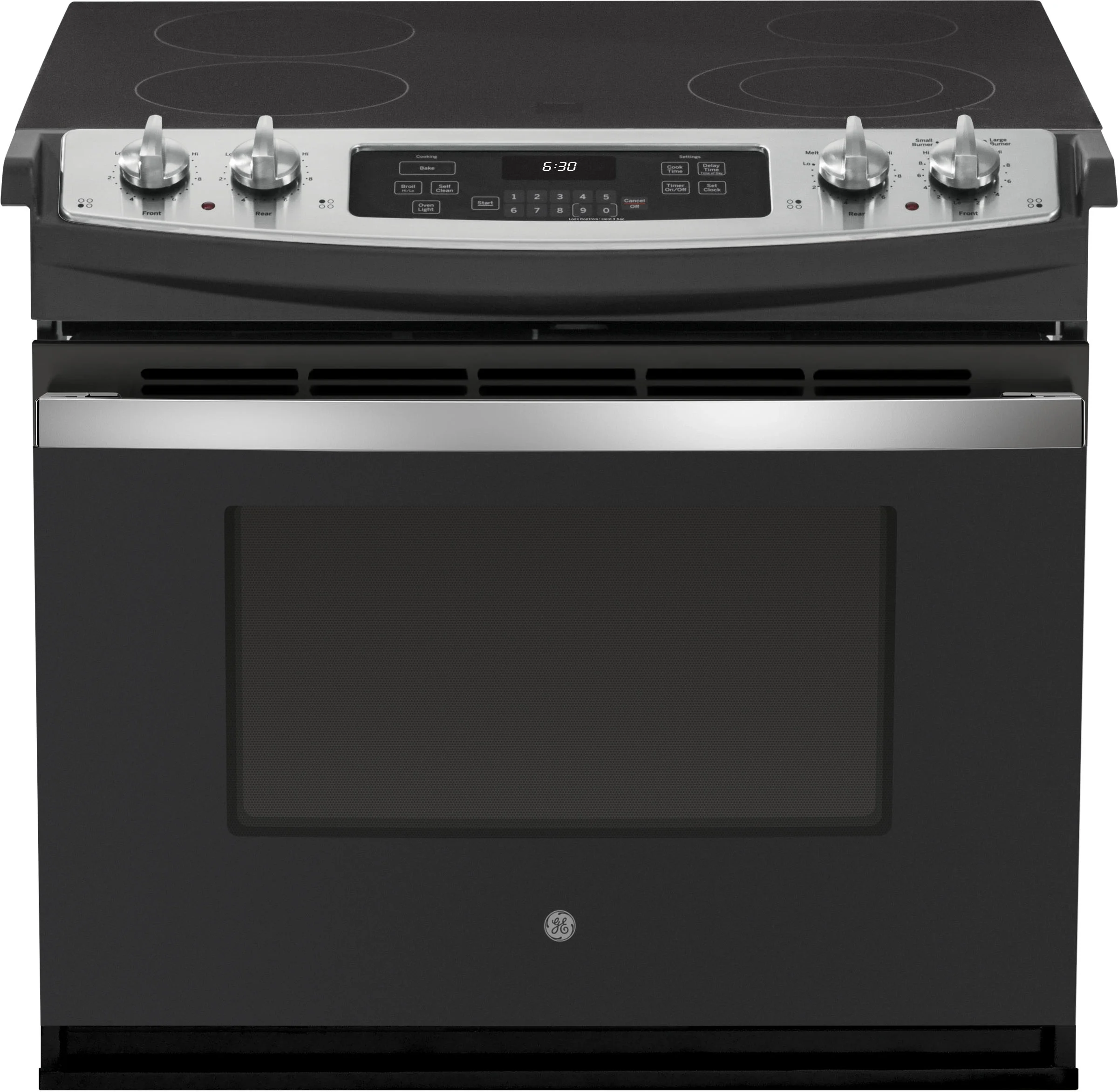 30 Inch Drop-In Electric Range with 4 Smoothtop Elements, 4.4 cu. ft. Oven Capacity, Ceramic Glass Cooktop, Dual Element Bake, Self-Clean, Delay Bake, Sabbath Mode, Power Boil, UL Listed, and ADA Compliant: Stainless Steel