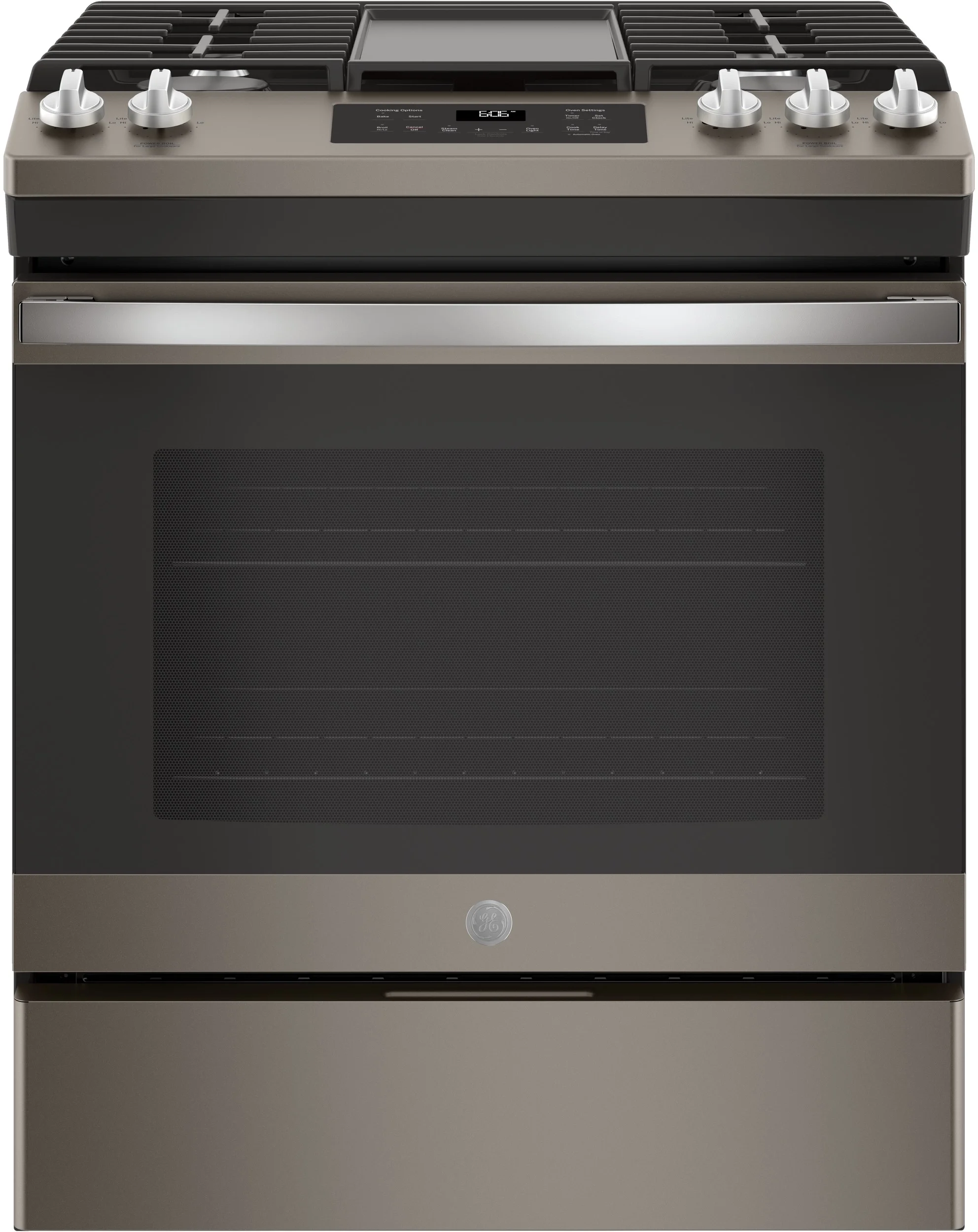 GE JGSS66EELES 30 Inch Slate Slide-in Gas Range