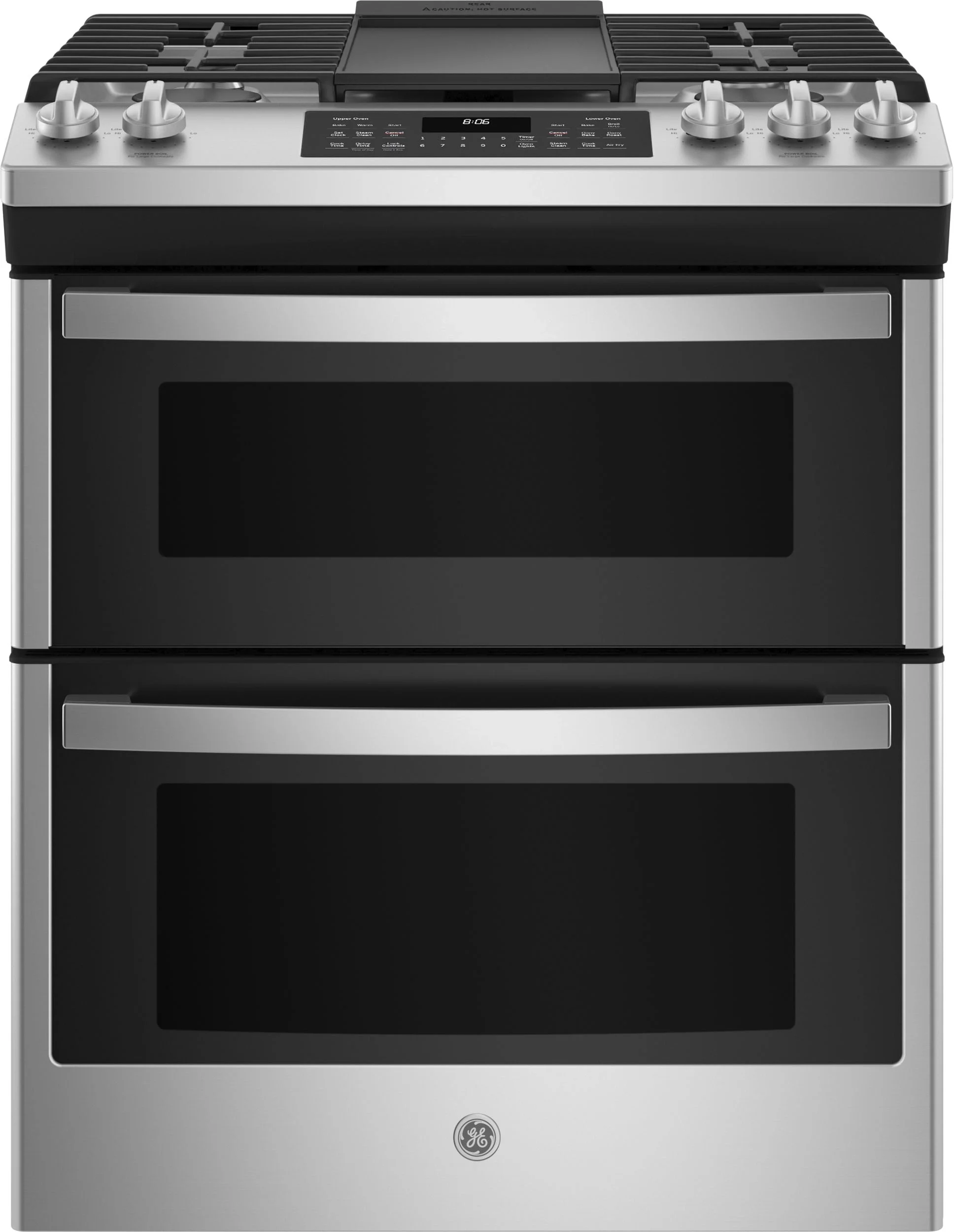 GE JGSS86SPSS 30 Inch Stainless Steel Slide-in Gas Range, in Stainless Steel