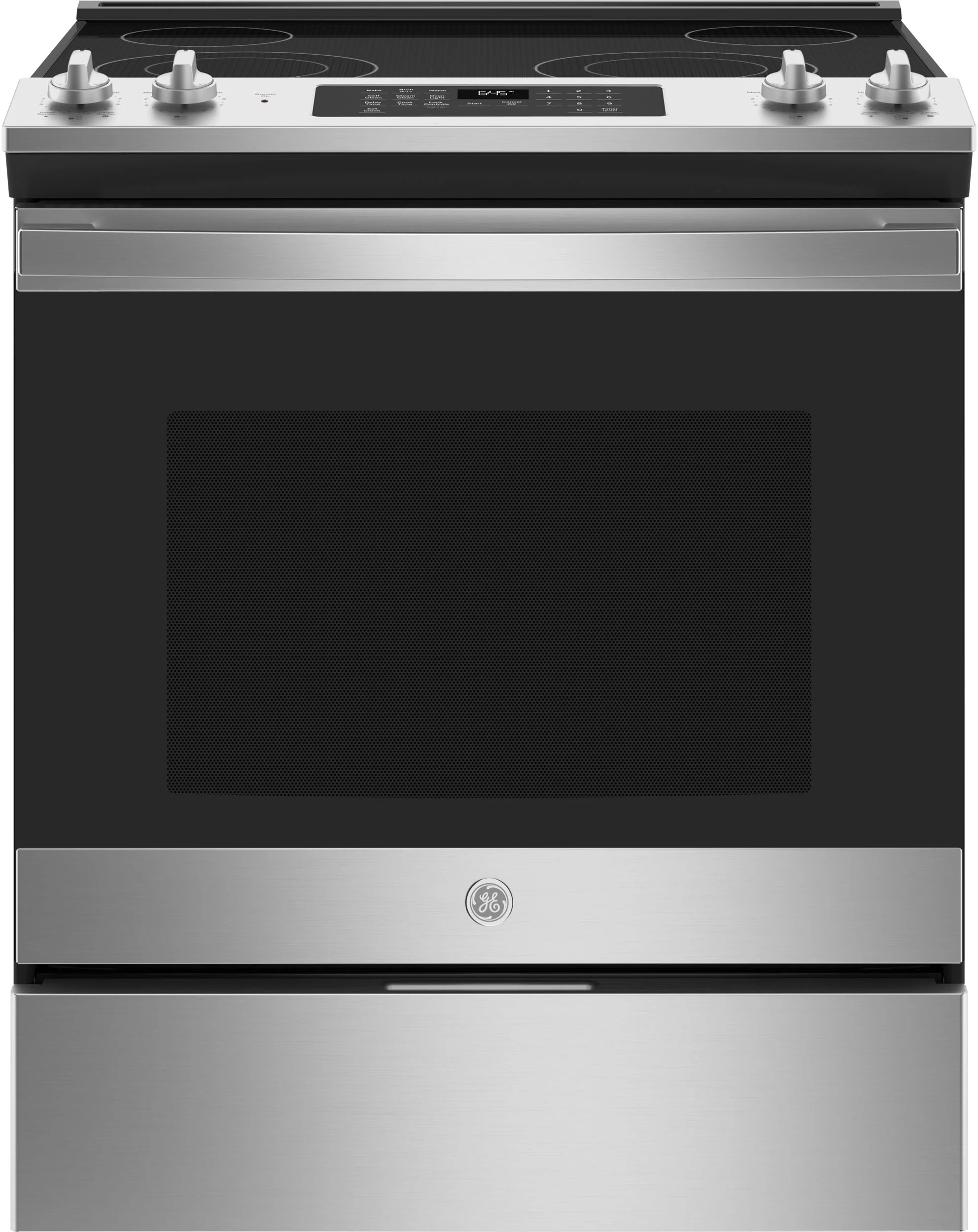 GE 30" Stainless Steel Slide-In Electric Smoothtop Range - ADA Compliant with Self Clean