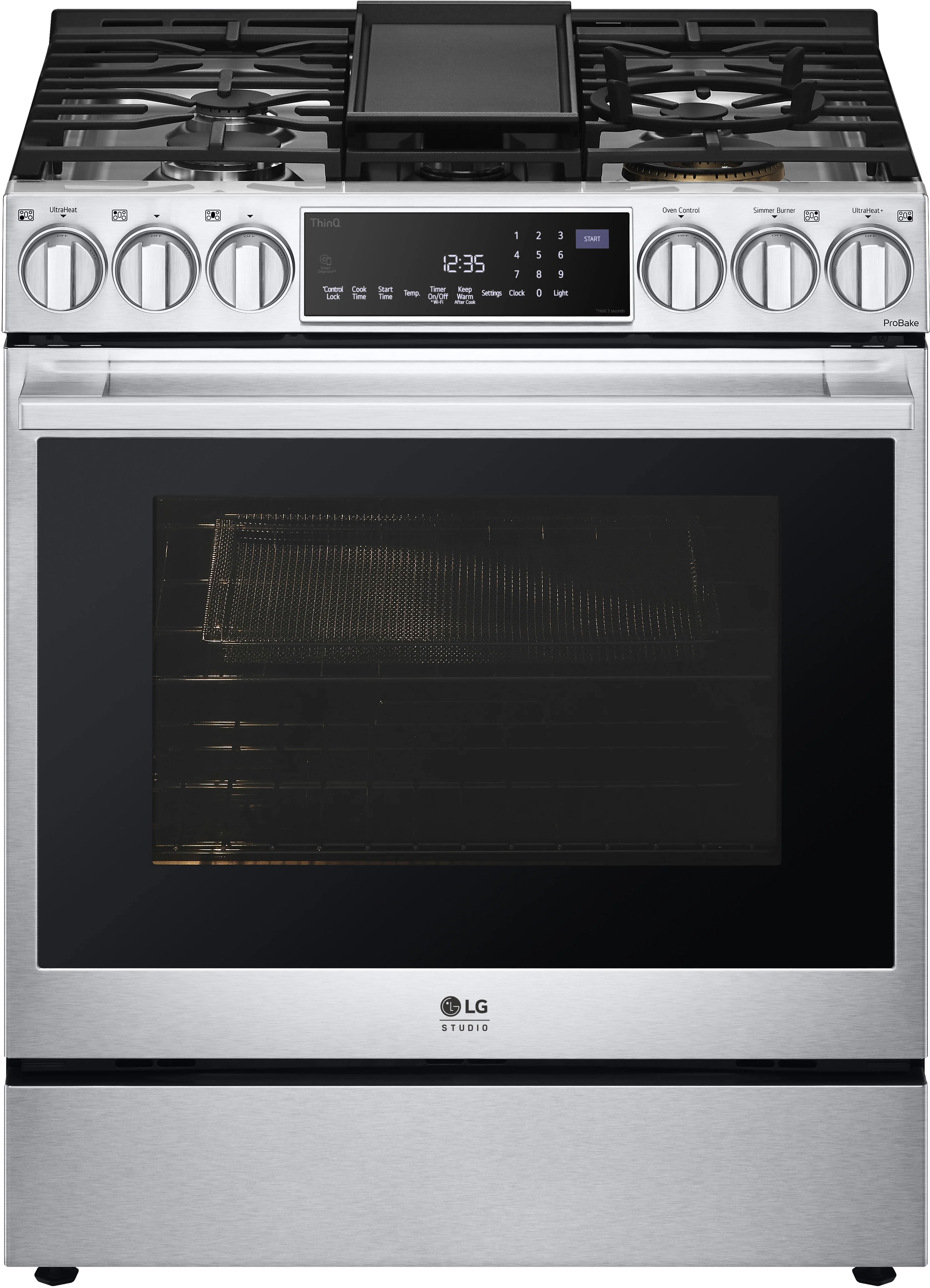 LG Studio LSDS6338F 30 Inch Slide-in Dual Fuel Range