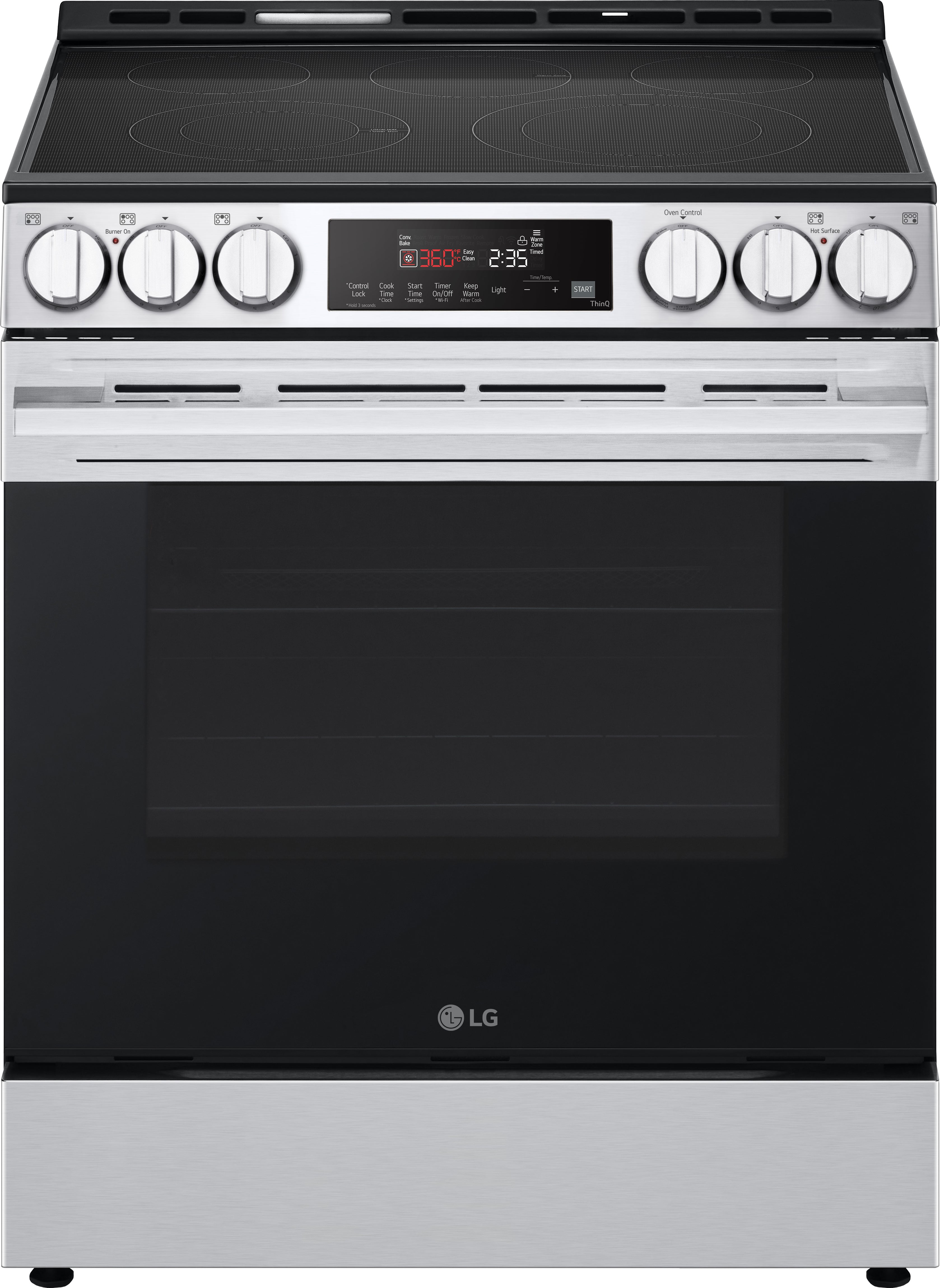 LG LSEL6333XE 30 Inch Slide-In Smart Electric Range Printproof Stainless Steel