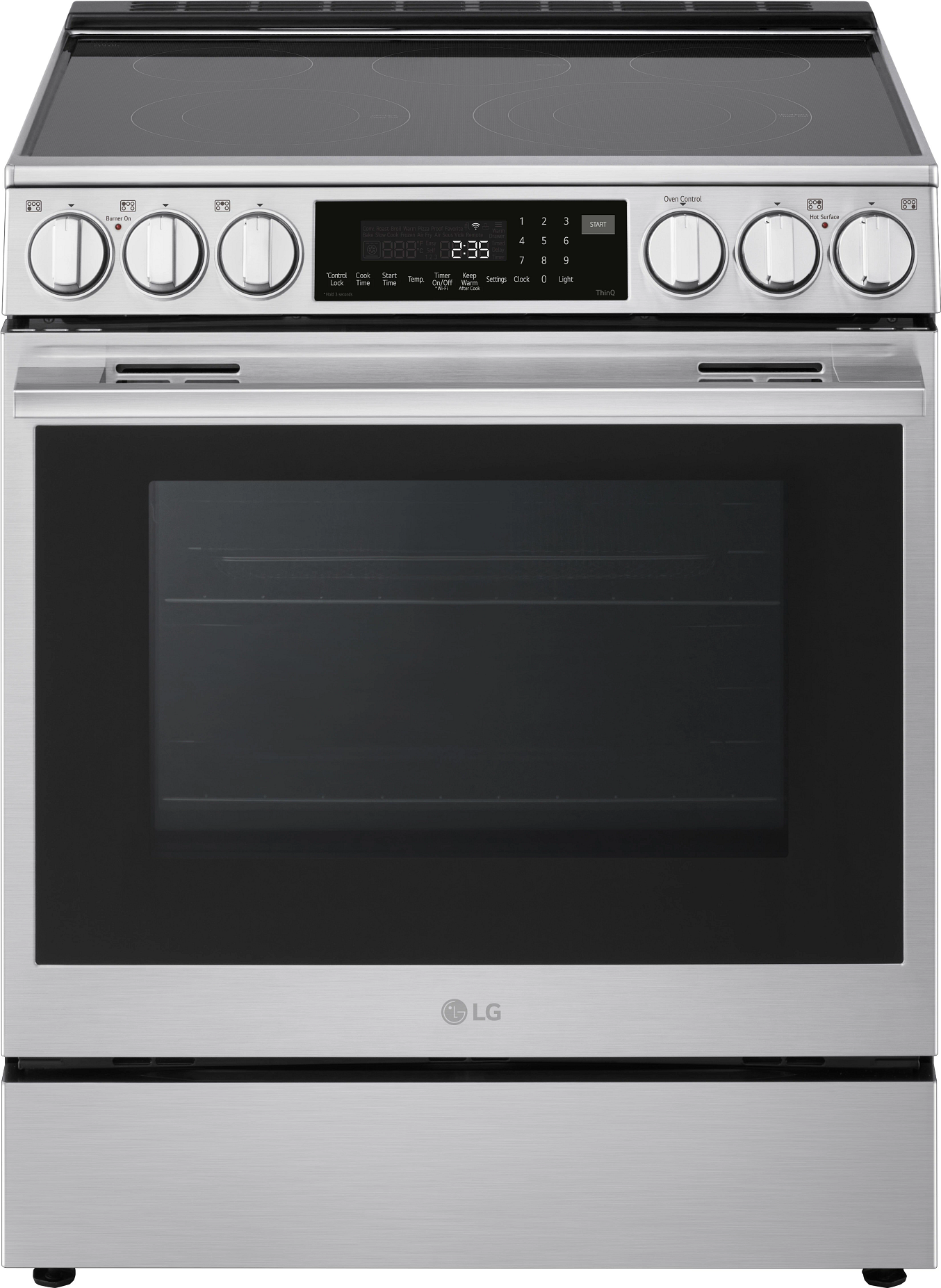 LG LSEL6337XE 6.3 Cu. Ft. Smart Electric Slide-in Range: Printproof Stainless Steel