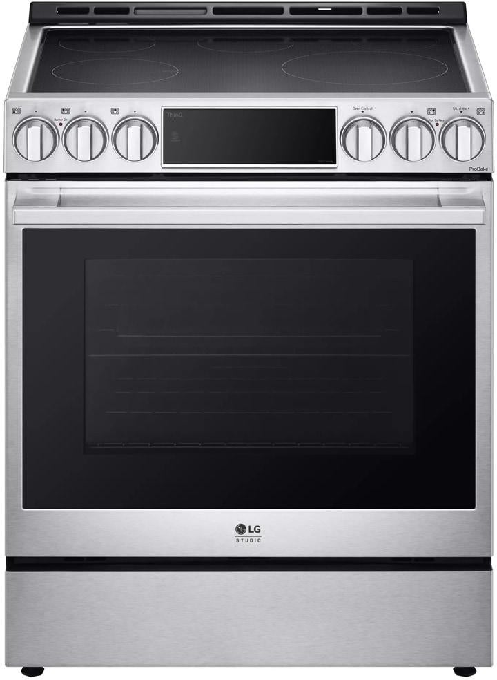 LG Studio 30 Inch Smart Slide In Induction Range with 5 Induction/Radiant Elements, 6.3 Cu. Ft. Oven Capacity, ProBake Convection®, Storage Drawer, Wi-Fi, Easy Clean, Self Clean, Sabbath Mode and Energy Star Certified: Fingerprint Resistant Stainless Steel