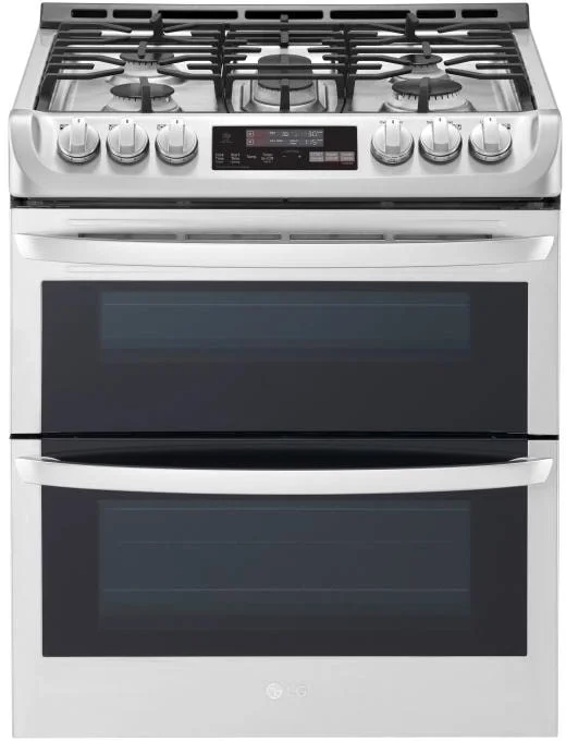 LG 30" 6.9 cu. ft. Stainless Steel wi-fi Enabled Gas Double Oven Slide-In Range with ProBake Convection