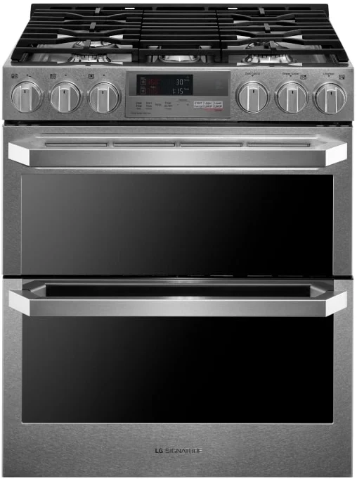 LG Signature Signature 30" Stainless Steel Dual Fuel (Gas) Slide-In Sealed Burne